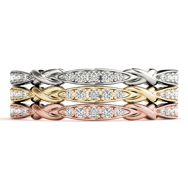  Ladies Stackable Vintage Inspired Band 1/10 Carat Total Weight   (Lab-Created) 0.06 C.T.W 10K yellow, white or rose gold - view 7