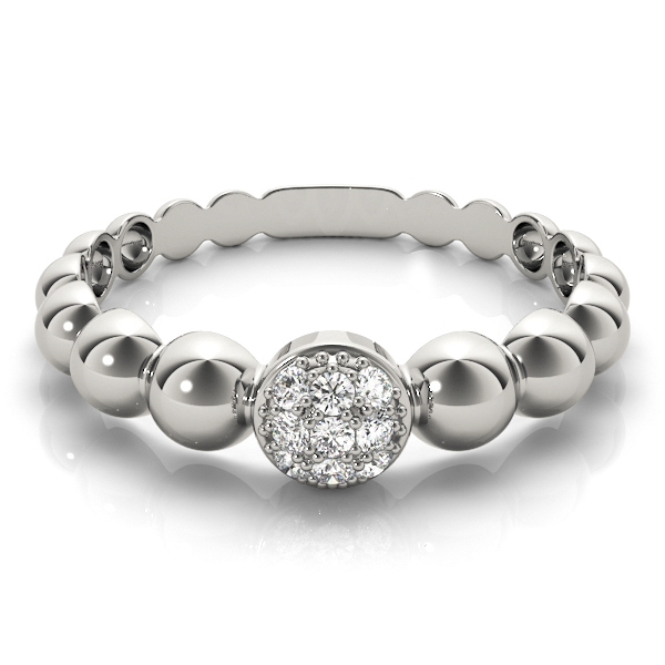  Ladies Stackable Fashion Band 1/10 Carat Total Weight   (Lab-Created) 0.06 C.T.W 10K yellow, white or rose gold - view 2