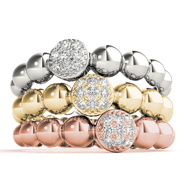  Ladies Stackable Fashion Band 1/10 Carat Total Weight   (Lab-Created) 0.06 C.T.W 10K yellow, white or rose gold - view 7