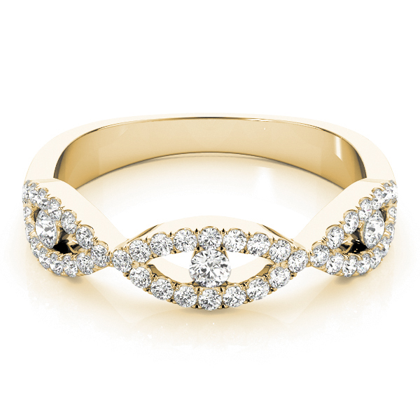  Ladies Double Row Infinity Prong Set Wedding Bands 1/3 Carat Total Weight   (Lab-Created) 0.33 C.T.W 10K yellow, white or rose gold - view 5