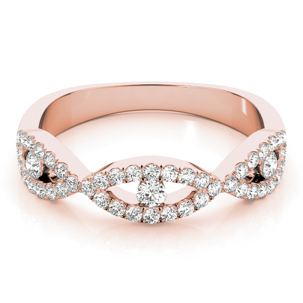  Ladies Double Row Infinity Prong Set Wedding Bands 1/3 Carat Total Weight   (Lab-Created) 0.33 C.T.W 10K yellow, white or rose gold - view 9
