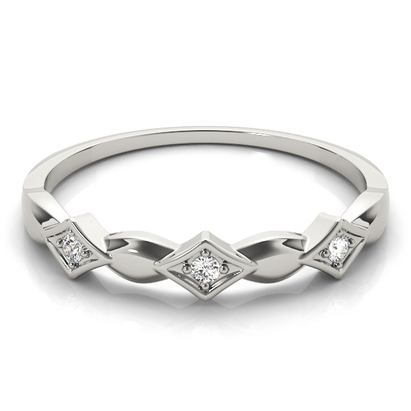  Ladies Stackable Fashion Band 0.03 Carat Total Weight  0.03 C.T.W 10K yellow, white or rose gold - view 2