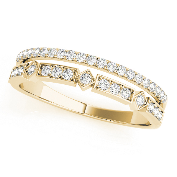  Ladies Double Row Fashion Band .15 Carat Total Weight   (Lab-Created) 0.18 C.T.W 10K yellow, white or rose gold - view 5