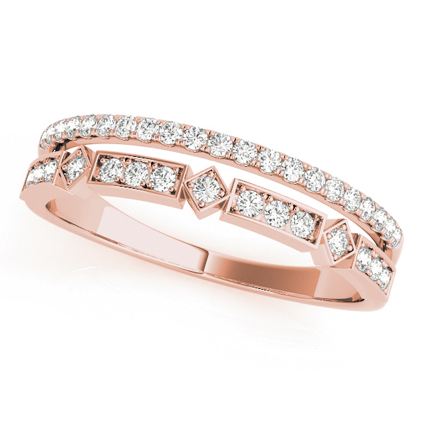  Ladies Double Row Fashion Band .15 Carat Total Weight   (Lab-Created) 0.18 C.T.W 10K yellow, white or rose gold - view 10