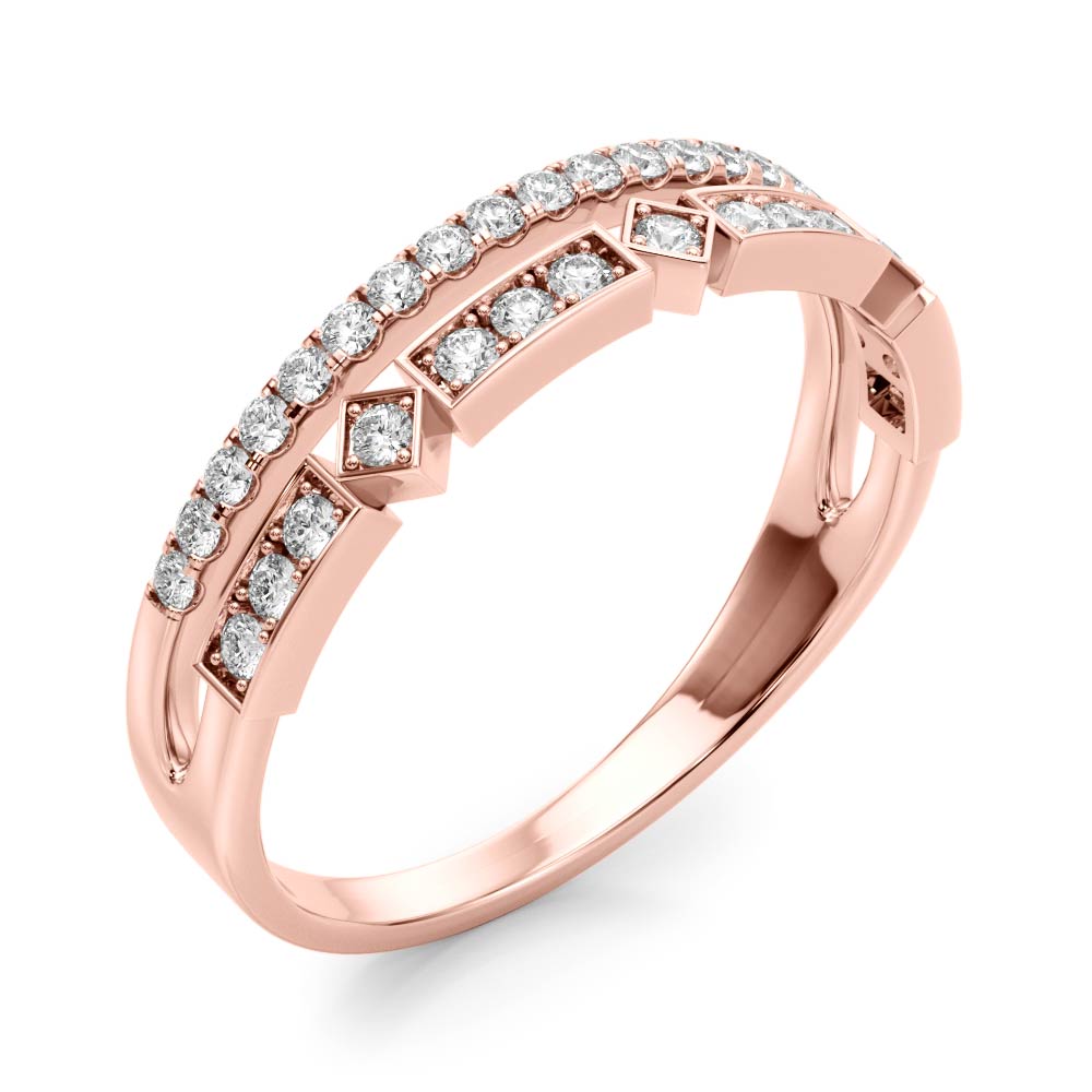  Ladies Double Row Fashion Band .15 Carat Total Weight   (Lab-Created) 0.18 C.T.W 10K yellow, white or rose gold - view 11