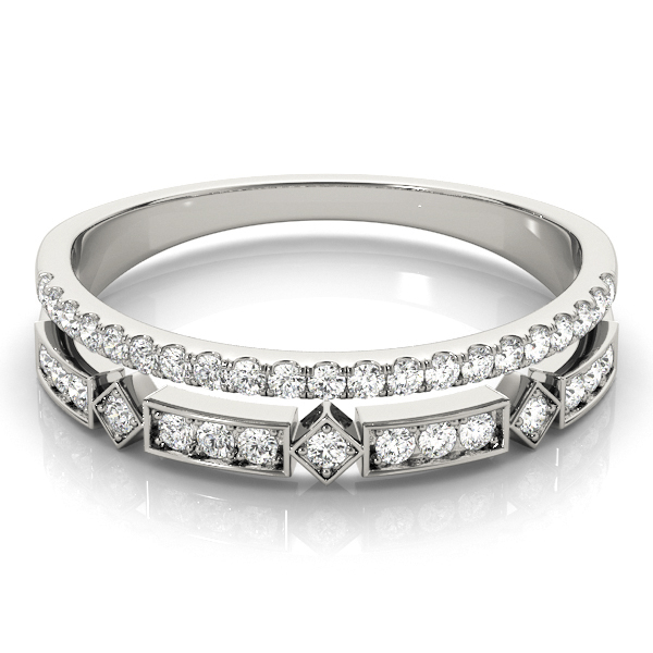  Ladies Double Row Fashion Band .15 Carat Total Weight   (Lab-Created) 0.18 C.T.W 10K yellow, white or rose gold - view 3