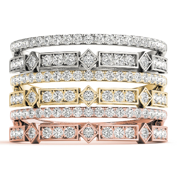  Ladies Double Row Fashion Band .15 Carat Total Weight   (Lab-Created) 0.18 C.T.W 10K yellow, white or rose gold - view 9