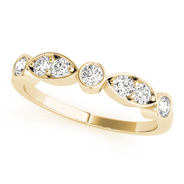  Ladies Bezel Set Marquise Wedding Band 1/3 Carat Total Weight   (Lab-Created) 0.36 C.T.W 10K yellow, white or rose gold - view 4