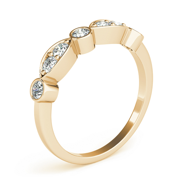  Ladies Bezel Set Marquise Wedding Band 1/3 Carat Total Weight   (Lab-Created) 0.36 C.T.W 10K yellow, white or rose gold - view 5