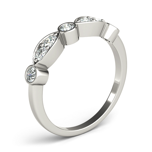  Ladies Bezel Set Marquise Wedding Band 1/3 Carat Total Weight   (Lab-Created) 0.36 C.T.W 10K yellow, white or rose gold - view 6