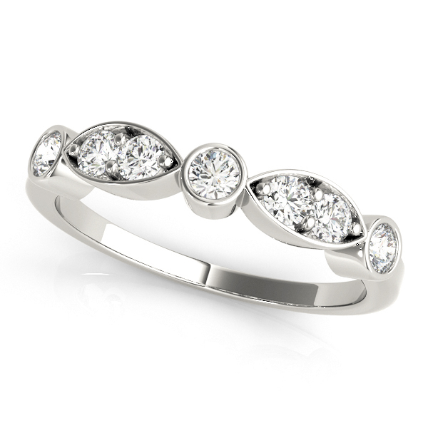 Bezel Set Marquise Wedding Band