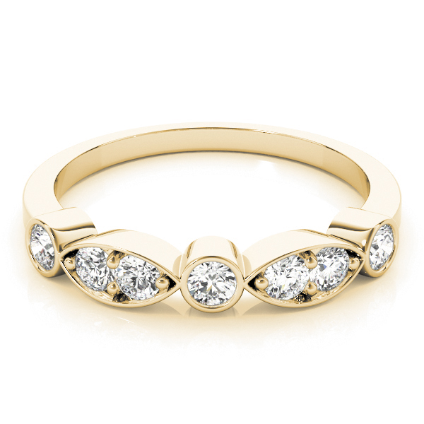  Ladies Bezel Set Marquise Wedding Band 1/3 Carat Total Weight   (Lab-Created) 0.36 C.T.W 10K yellow, white or rose gold - view 7
