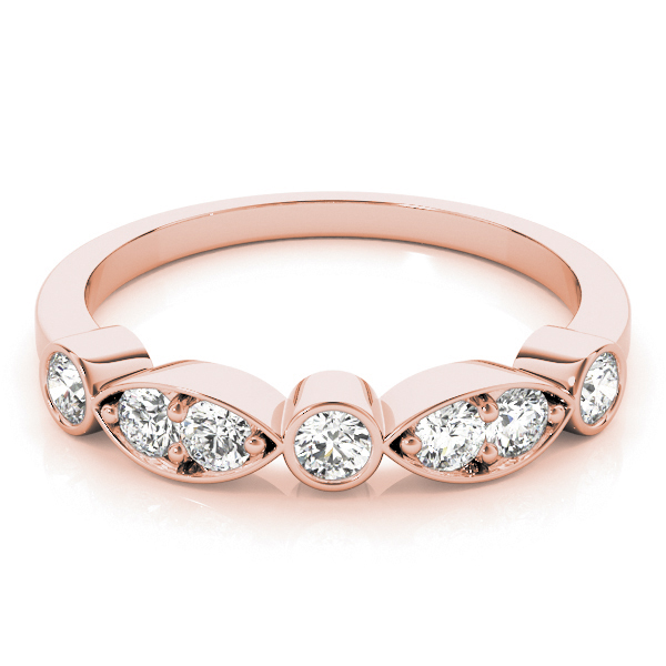  Ladies Bezel Set Marquise Wedding Band 1/3 Carat Total Weight   (Lab-Created) 0.36 C.T.W 10K yellow, white or rose gold - view 12