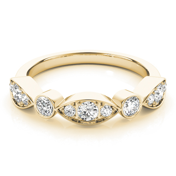  Ladies Bezel Set Stackable Wedding Band 0.81 Carat Total Weight   (Lab-Created) 0.81 C.T.W 10K yellow, white or rose gold - view 5