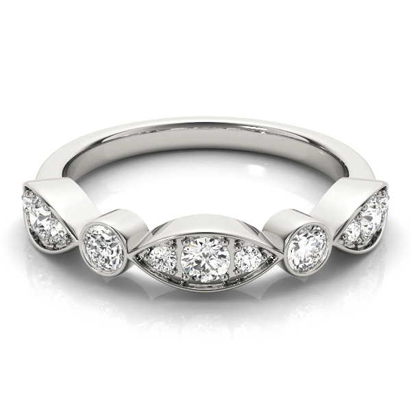  Ladies Bezel Set Stackable Wedding Band 0.81 Carat Total Weight   (Lab-Created) 0.81 C.T.W 10K yellow, white or rose gold - view 2