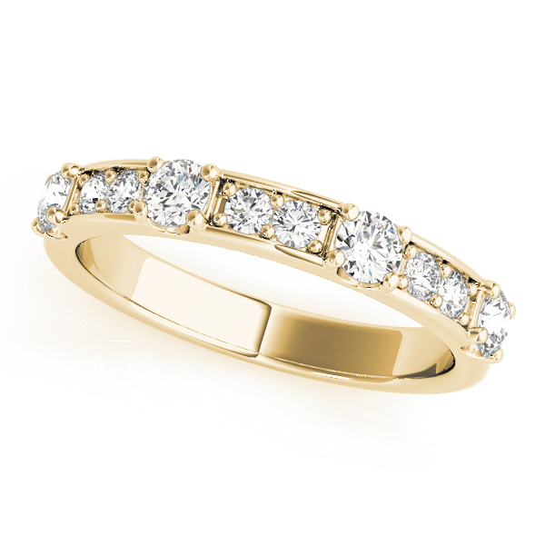  Ladies Channel In Prong Stackable Wedding Band 5/8 Carat Total Weight   (Lab-Created) 0.58 C.T.W 10K yellow, white or rose gold - view 4