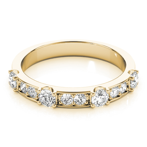  Ladies Channel In Prong Stackable Wedding Band 5/8 Carat Total Weight   (Lab-Created) 0.58 C.T.W 10K yellow, white or rose gold - view 5