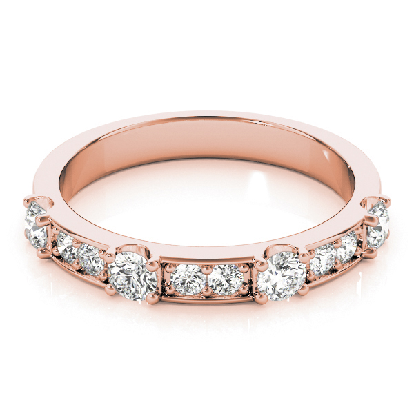  Ladies Channel In Prong Stackable Wedding Band 5/8 Carat Total Weight   (Lab-Created) 0.58 C.T.W 10K yellow, white or rose gold - view 9