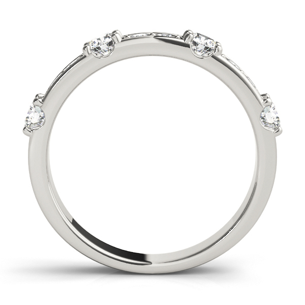  Ladies Channel In Prong Stackable Wedding Band 5/8 Carat Total Weight   (Lab-Created) 0.58 C.T.W 10K yellow, white or rose gold - view 3