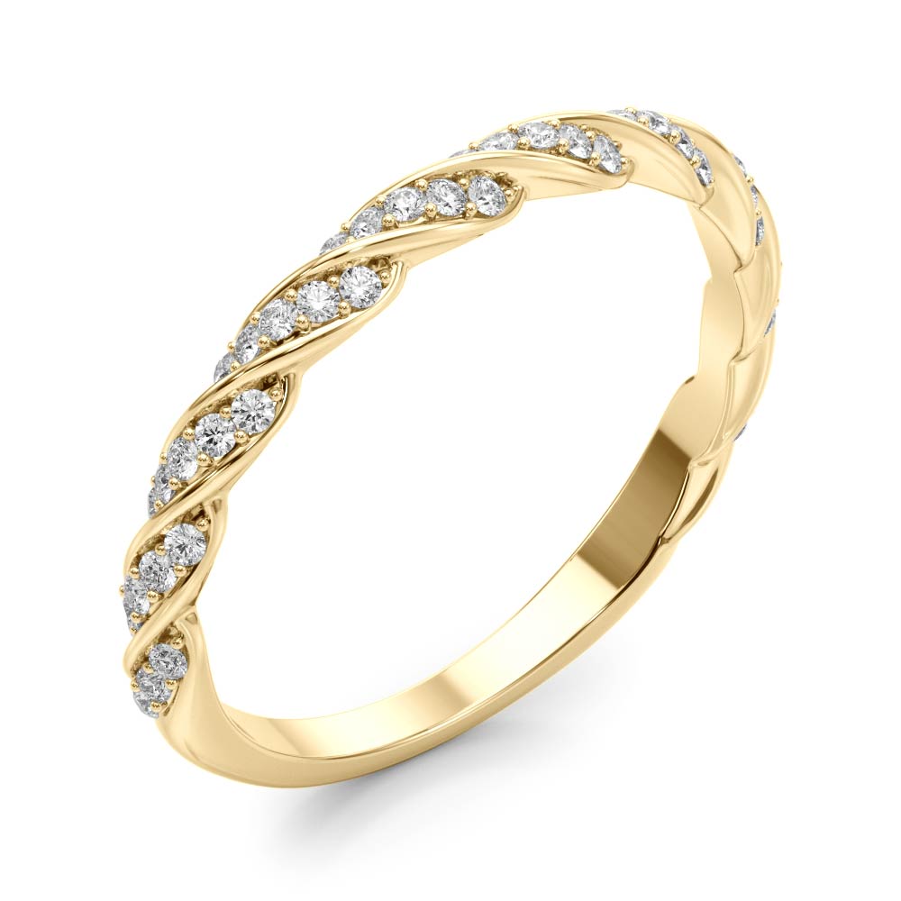  Ladies Twisting Band 1/5 Carat Total Weight   (Lab-Created) 0.23 C.T.W 10K yellow, white or rose gold - view 6