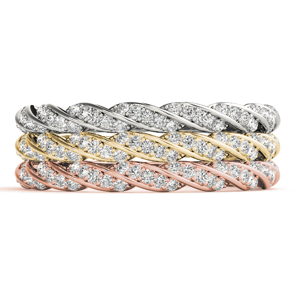  Ladies Twisting Band 1/5 Carat Total Weight   (Lab-Created) 0.23 C.T.W 10K yellow, white or rose gold - view 9