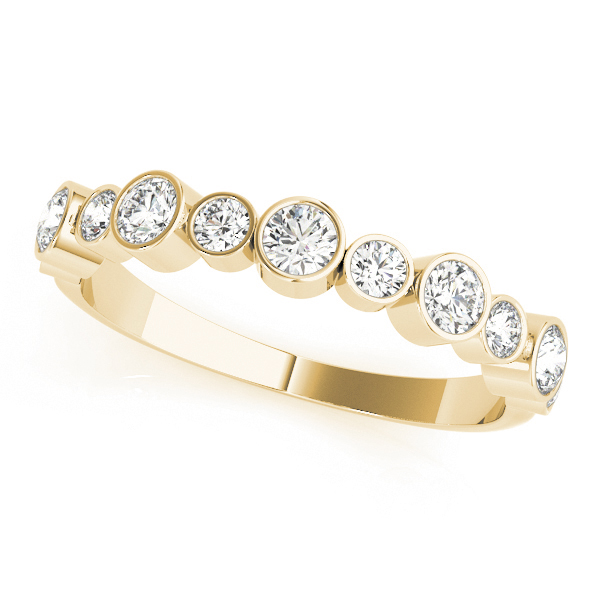  Ladies Bezel Set Diamond Wedding Band 1/2 Carat Total Weight   (Lab-Created) 0.47 C.T.W 10K yellow, white or rose gold - view 5