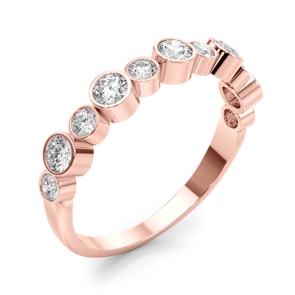  Ladies Bezel Set Diamond Wedding Band 1/2 Carat Total Weight   (Lab-Created) 0.47 C.T.W 10K yellow, white or rose gold - view 11