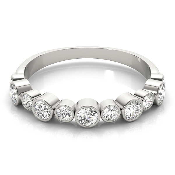  Ladies Bezel Set Diamond Wedding Band 1/2 Carat Total Weight   (Lab-Created) 0.47 C.T.W 10K yellow, white or rose gold - view 3