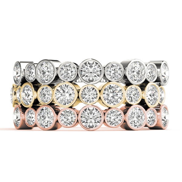  Ladies Bezel Set Diamond Wedding Band 1/2 Carat Total Weight   (Lab-Created) 0.47 C.T.W 10K yellow, white or rose gold - view 9