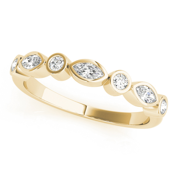  Ladies Alternating Round & Marquise Bezel Set Band 1/3 Carat Total Weight   (Lab-Created) 0.33 C.T.W 10K yellow, white or rose gold - view 5