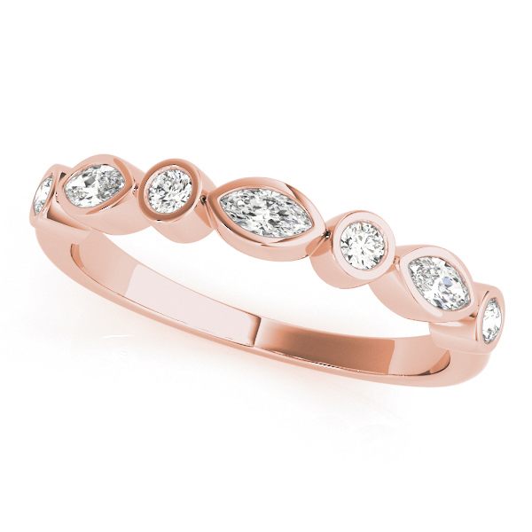  Ladies Alternating Round & Marquise Bezel Set Band 1/3 Carat Total Weight   (Lab-Created) 0.33 C.T.W 10K yellow, white or rose gold - view 10