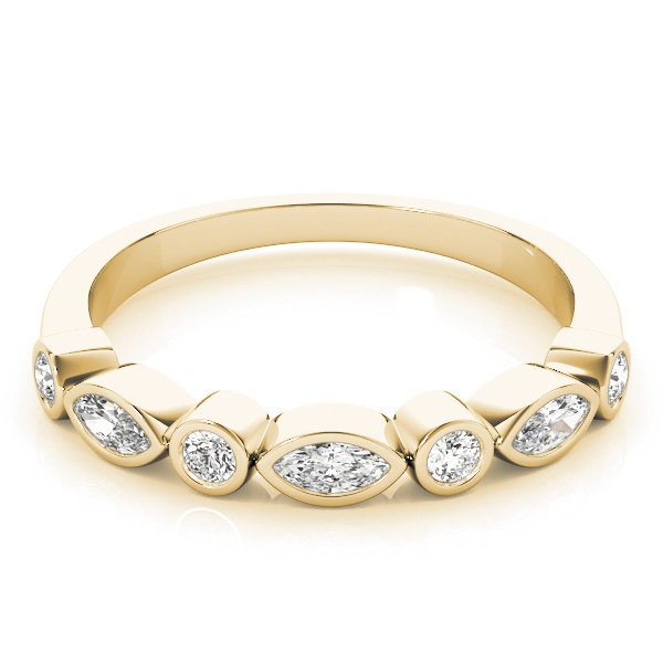  Ladies Alternating Round & Marquise Bezel Set Band 1/3 Carat Total Weight   (Lab-Created) 0.33 C.T.W 10K yellow, white or rose gold - view 7