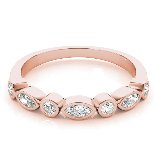  Ladies Alternating Round & Marquise Bezel Set Band 1/3 Carat Total Weight   (Lab-Created) 0.33 C.T.W 10K yellow, white or rose gold - view 12