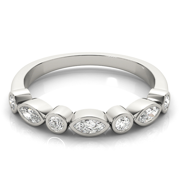  Ladies Alternating Round & Marquise Bezel Set Band 1/3 Carat Total Weight   (Lab-Created) 0.33 C.T.W 10K yellow, white or rose gold - view 3