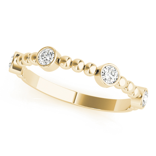 Ladies Round Bezel Set Stackable Band 1/4 Carat Total Weight   (Lab-Created) 0.24 C.T.W 10K yellow, white or rose gold - view 5