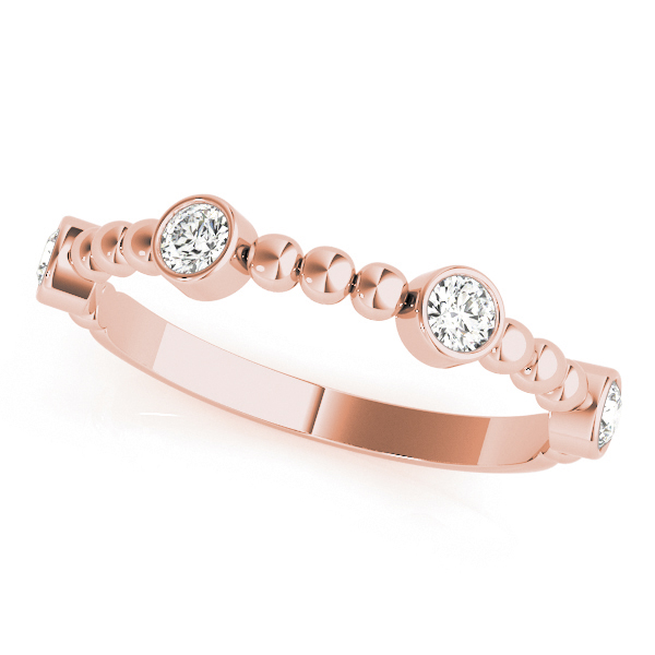  Ladies Round Bezel Set Stackable Band 1/4 Carat Total Weight   (Lab-Created) 0.24 C.T.W 10K yellow, white or rose gold - view 10