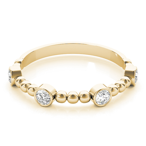  Ladies Round Bezel Set Stackable Band 1/4 Carat Total Weight   (Lab-Created) 0.24 C.T.W 10K yellow, white or rose gold - view 7