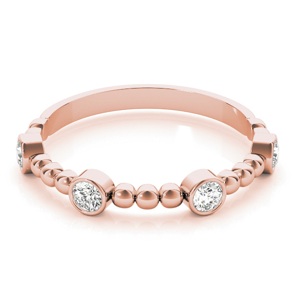  Ladies Round Bezel Set Stackable Band 1/4 Carat Total Weight   (Lab-Created) 0.24 C.T.W 10K yellow, white or rose gold - view 12