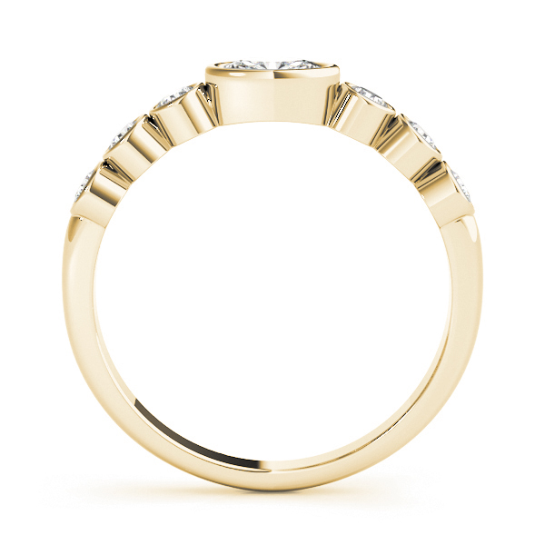  Ladies Bezel Set Stackable Oval Center Wedding Band 1/4 Carat Total Weight   (Lab-Created) 0.24 C.T.W 10K yellow, white or rose gold - view 6