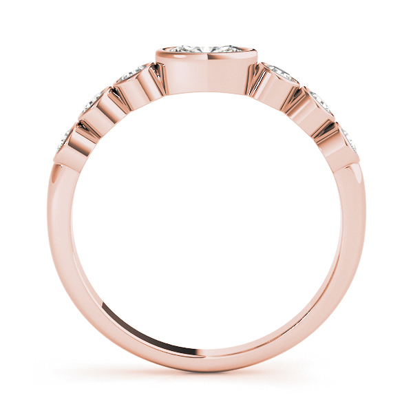  Ladies Bezel Set Stackable Oval Center Wedding Band 1/4 Carat Total Weight   (Lab-Created) 0.24 C.T.W 10K yellow, white or rose gold - view 10