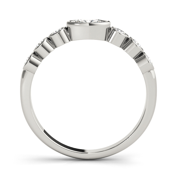  Ladies Bezel Set Stackable Oval Center Wedding Band 1/4 Carat Total Weight   (Lab-Created) 0.24 C.T.W 10K yellow, white or rose gold - view 3