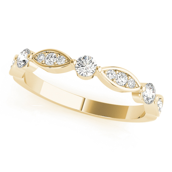  Ladies Round & Marquise Shaped Stackable Band 1/5 Carat Total Weight   (Lab-Created) 0.24 C.T.W 10K yellow, white or rose gold - view 5