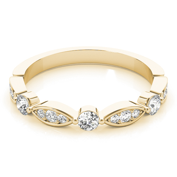  Ladies Round & Marquise Shaped Stackable Band 1/5 Carat Total Weight   (Lab-Created) 0.24 C.T.W 10K yellow, white or rose gold - view 7