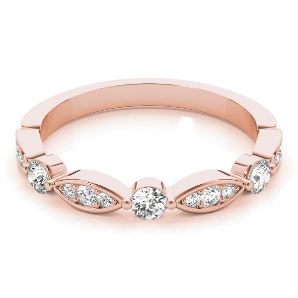  Ladies Round & Marquise Shaped Stackable Band 1/5 Carat Total Weight   (Lab-Created) 0.24 C.T.W 10K yellow, white or rose gold - view 12