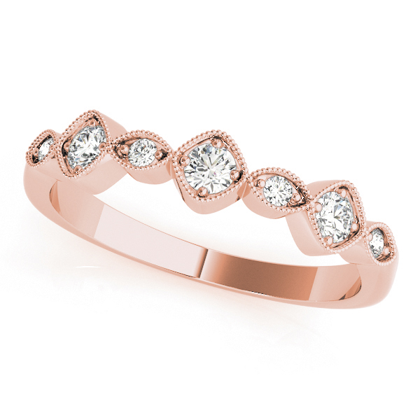  Ladies Vintage Milgrain Stackable Band 1/5 Carat Total Weight   (Lab-Created) 0.22 C.T.W 10K yellow, white or rose gold - view 8