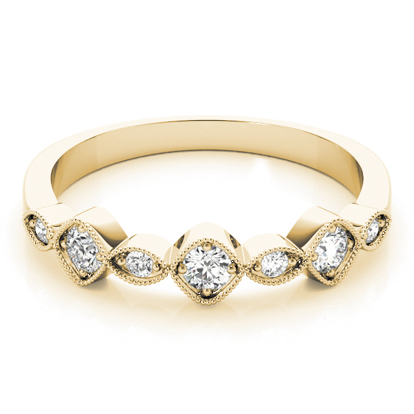  Ladies Vintage Milgrain Stackable Band 1/5 Carat Total Weight   (Lab-Created) 0.22 C.T.W 10K yellow, white or rose gold - view 5