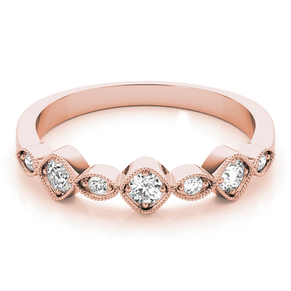  Ladies Vintage Milgrain Stackable Band 1/5 Carat Total Weight   (Lab-Created) 0.22 C.T.W 10K yellow, white or rose gold - view 9