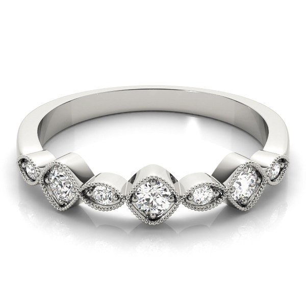  Ladies Vintage Milgrain Stackable Band 1/5 Carat Total Weight   (Lab-Created) 0.22 C.T.W 10K yellow, white or rose gold - view 2