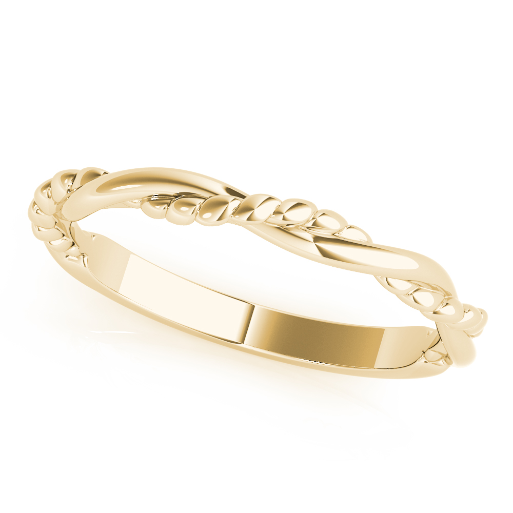  Twisted Filigree Gold Band  Unknown Friendly Weight 10K yellow, white or rose gold - view 5