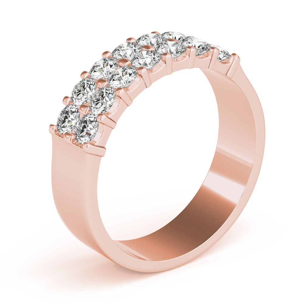  Ladies Two Row Diamond Pave Wedding Band .90 Carat Total Weight   (Lab-Created) 0.91 C.T.W 10K yellow, white or rose gold - view 10